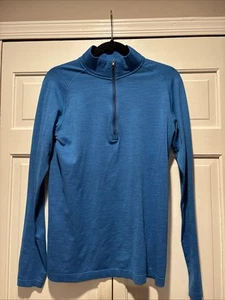 Lululemon Metal Vent Tech Quarter Half Zip Blue  Men’s S Long Sleeve - Picture 1 of 4