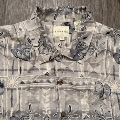 Camisa estilo hawaiano Joseph & Feiss para hombre 100 % seda talla XXL manga corta Foto 1 de 4