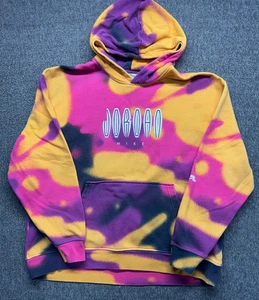 Air Jordan Nike Hoodie Herren XL Gelb Pink Schwarz Tie Dye Jump Man - Bild 1 von 10