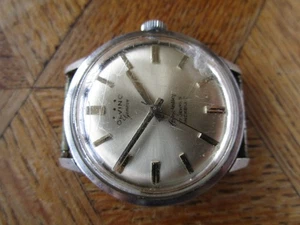 Vintage Used Steel OLVINO Genève Compressor Manual Watch Cal. FHF 96. For parts. - Imagen 1 de 21