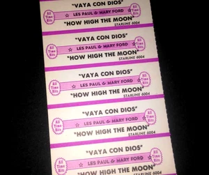 JUKEBOX STRIP (1) LES PAUL & MARY FORD Vaya Con Dios/How High The Moon 45-L@@K! - Picture 1 of 1