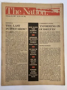 The Nation Magazine-Feb 1987 Adolfo Calero Coca-Cola George konrad. I F Stone - Picture 1 of 1