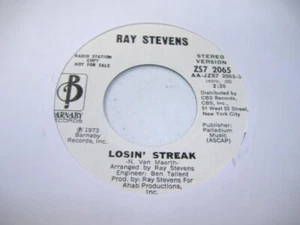 Pop promo 45 RAY STEVENS Losin' Streak on Barnaby (promo) - Picture 1 of 1