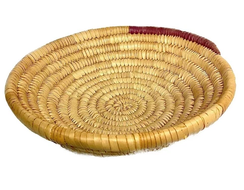AFRICAN Ghanaian Hand Made Sea grass Bowl Basket / African Woven Basket,  -120 Cover
