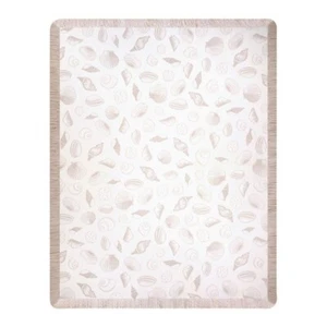 Seashells Natural Bisque Rayon Throw - Picture 1 of 1