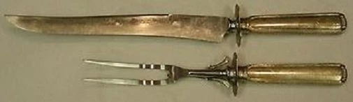 Conjunto de escultura assada em prata esterlina Embassy Scroll by Lunt 2 peças HH WS Heirloom - Imagem 1 de 1