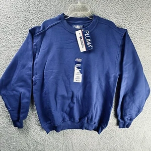 Vintage 90er Russell Athletic Sweatshirt Large Pluma blau unbedruckt Rundhalsausschnitt Dead Stock - Bild 1 von 10
