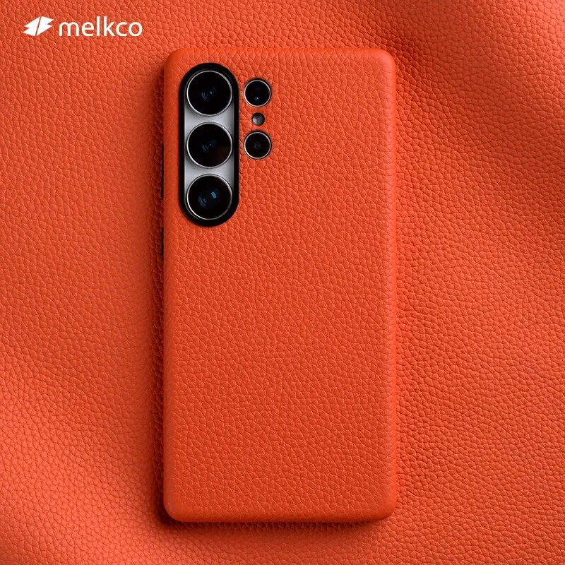 Funda Magsafe Melkco de Cuero Genuino para Samsung Galaxy S25 Ultra Trasera Cubierta Completa  Foto 1 de 4