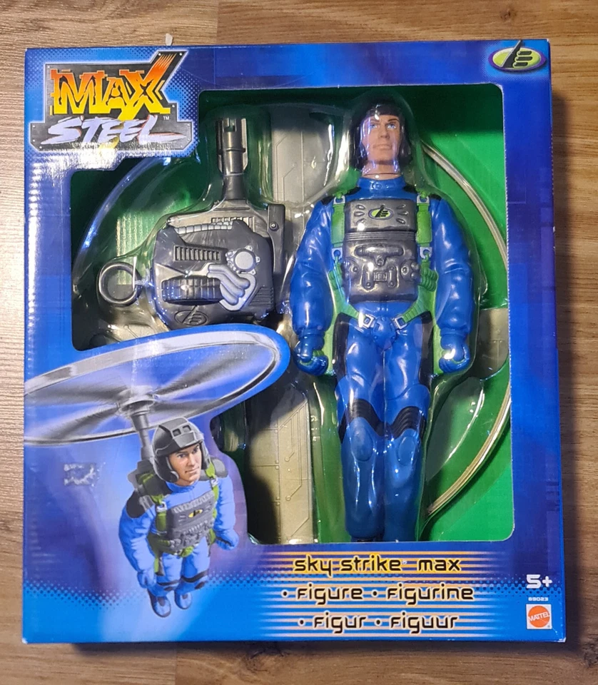 Boneco vintage 2001 Mattel MAX STEEL Sky Strike Max NOS FECHADO - Imagem 1 de 4