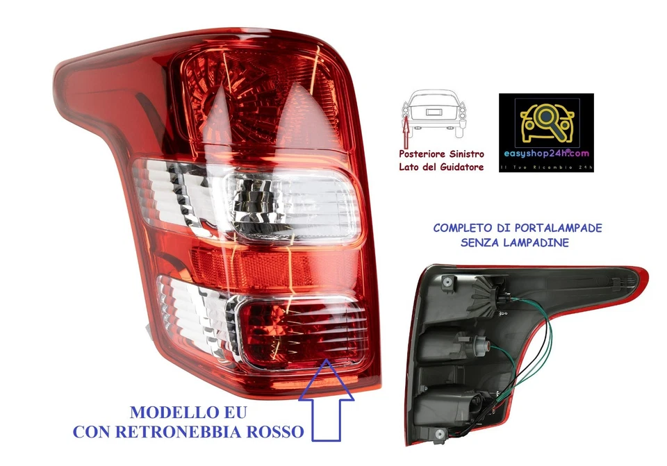 Feu Arriere Gauche Pour Mitsubishi L200 Triton 2015 Fullback Phare Lumiere Europ - Imagen 1 de 1