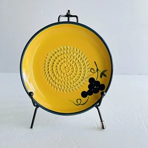 Claytan Tableware Ceramic Garlic Grater Plate Zester Yellow - Picture 1 of 8