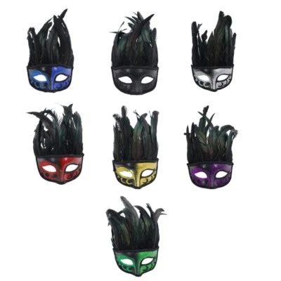 Masquerade Feathered Cosplay for Women Men Masquerade Halloween - Image 1 of 4