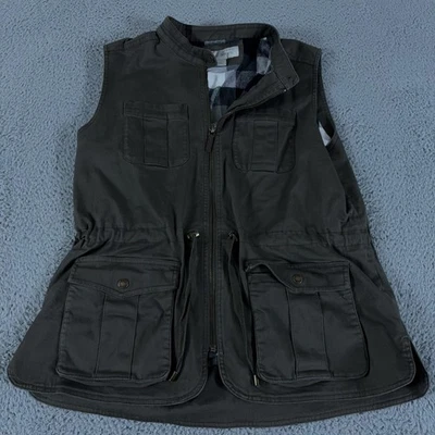 Chaleco Gander Mountain Guide Series Mujer Grande Marrón Franela Forrado Tareas Granero Foto 1 de 4