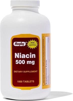 橄榄球烟酸500毫克片1000克-有效期1-2028 — 第 1/4 张图片