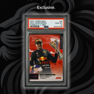 PSA 10 Max Verstappen #80 - 2021 Topps Now F1 - /10 Red - Picture 1 of 5