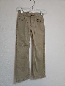EUC Wrangler Boys Sz 8 Regular Khaki Adjustable Waist Straight Leg Jeans Pants - Picture 1 of 11