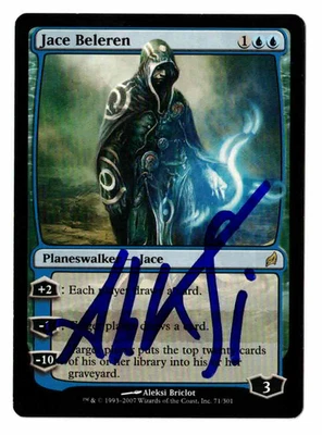 Jace Beleren Lorwyn signed by artist Aleksi Briclot! - Image 1 of 2