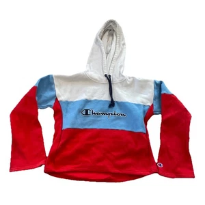 Vintage Y2K Champion Reverse Weave Color Block Cropped Hoodie Sweatshirt Gr. M - Bild 1 von 12