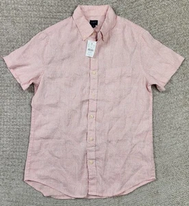 Nueva Camisa Con Etiquetas J.Crew Mezcla Lino Botón Frontal Talla Pequeña Rosa Floral BN322 - Imagen 1 de 11
