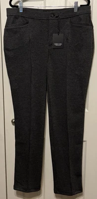 Simply Vera Vera Wang Mini Houndstooth Pintuck Ponte Skinny Pants Size L NWT - Image 1 of 4