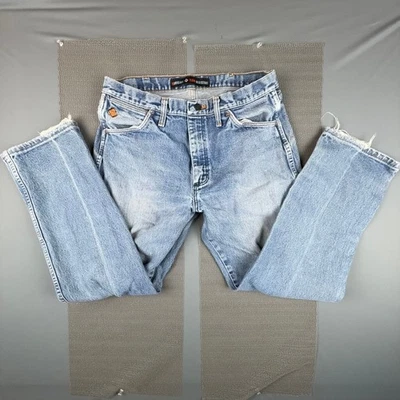 Wrangler FR13MWZ Jeans Men 34x36 Light Wash Flame Resistant HRC2 Workwear  - Image 1 of 4