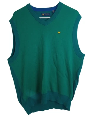 Chaleco Jack Nicklaus Para Hombre Verde Tejido Oso Preppy Talla M Foto 1 de 4