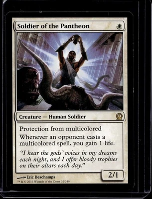 Magic the Gathering MTG Soldier of the Pantheon (32) Theros LP - Image 1 of 2