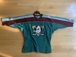Maillot de départ vintage NHL Anaheim Mighty Ducks hockey alternatif 3ème garçons L/XL