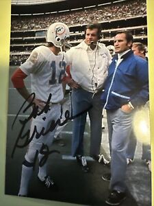 Bob Griese Signed 4X6 Photo Miami Dolphins  AUTO IP Don Shula