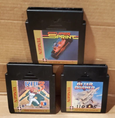 NES Tengen Lot 3 Games  RBI 3, After burner, Super Sprint  Nintendo Tested Works - Imagem 1 de 4