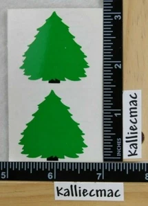 Mrs Grossman BÄUME Reflexionen Aufkleber WEIHNACHTSBÄUME VINTAGE 1/2 STREIFEN - Bild 1 von 3