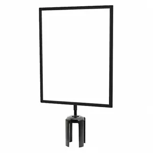 Tensabarrier FRAME-HDSC-33-1114LD-V Black 14" x 11" Post-Mounted Sign Frame - Picture 1 of 3