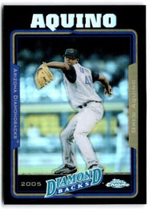 2005 Topps Chrome Black Refractor #306 Greg Aquino  /225 Arizona Diamondbacks