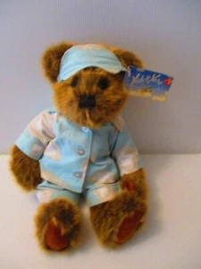Nick & Nora Dakin 15" Brown Teddy Bear W/ Sleepwear Eye Mask Cloud 9 PJS 1999 MT - Picture 1 of 4