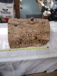 VINTAGE VERY RARE ARTIST MADE JEWELERY BOX 2 DRAW WOOD LOG - Picture 1 of 16