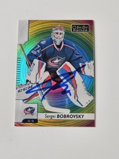 2017-18 O-Pee-Chee Platinum Rainbow Color Wheel Sergei Bobrovsky Signed Card