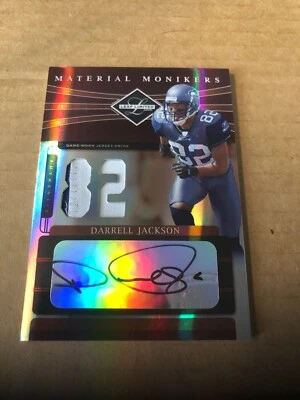 2006 Leaf Limited Material Monikers Jersey Number Prime #8 Darrell Jackson 20/25 - Image 1 of 2