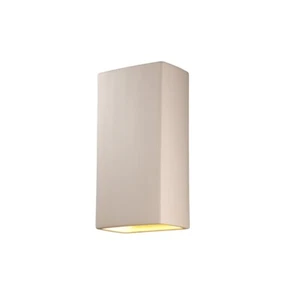 Justice Design Ambiance Big Rect Sconce, Open Top/Bot, Bisq, Incan - Picture 1 of 1
