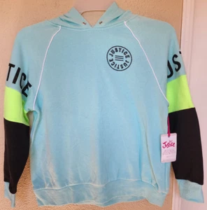 Justice Girl's Collection X Colorblock Hoodie Long Sleeve Pullover Size L 12/14 - Picture 1 of 5
