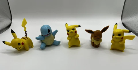Lot of 5 - Pokémon WCT Mini Figures Wicked Cool Toys Pikachu, Squirtle, Eevee! Cover