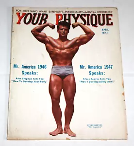 Vintage Your Physique Magazine Mr America Alan Stephan Steve Reeves 1948 CT3 - Picture 1 of 5