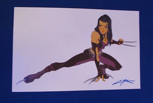 Laura Kinney X-23 Animated Style Poster Signed Craig Kyle Blue Ink 2025 11 x 17 - Picture 1 of 1