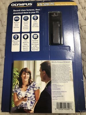 Olympus Digital Voice Recorder VN-5200 PC NEW Sealed Lectures Meetings - Image 1 of 4