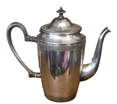 WMF Antica Teiera " Foglie di Palma " Caraffa Metallo Argento Teiera Tea Vaso - Immagine 1 di 3