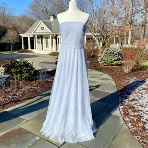 Neu mit Etikett BHLDN Anthropologie Jenny Yoo Ryder wandelbares Maxikleid lang blau 16 - Bild 1 von 14