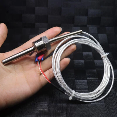 RTD PT100 Temperature Probe Sensor 1/2" NPT Thread w/ 2m Insulation Lead Wire - Bild 1 von 4
