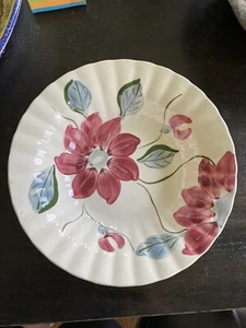 Vintage Blue Ridge Potter Serving Bowl Red Flowers - Picture 1 of 3