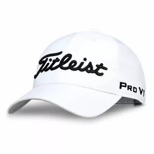 NUEVO TITLEIST Hombre Tour Performance 'PRO-V1' 'FJ' Sombrero de Golf-Personal Blanco/Negro - Imagen 1 de 2