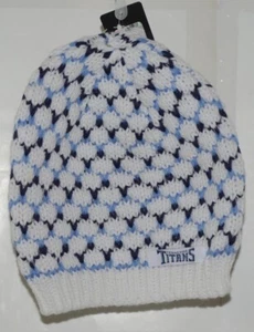 Reebok Team Apparel NFL Licensed Womens Tennessee Titans White Beanie - Picture 1 of 7