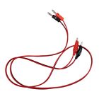 2 Pcs Red Black Banana Plugs to Alligator Clips Probe Test Cable 1M W2A7